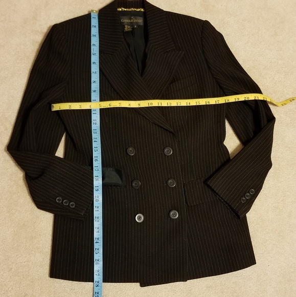 CLASSIQUES ENTIER Double Breasted Jacket pinstripe - Picture 2 of 5